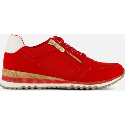 Afbeelding van Marco Tozzi Sneakers laag, Dames, Maat: 39, Cherry comb Imitatieleer/ textiel