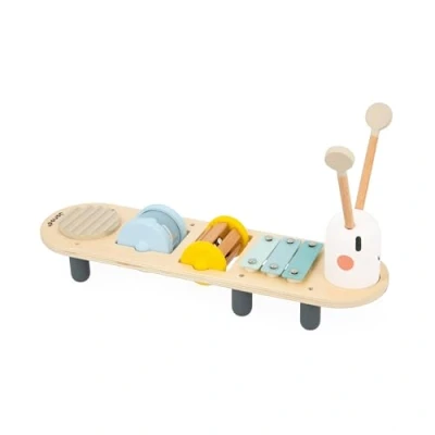 Image de Jeu d&#039;éveil Janod Sweet Coconut Stand sonore chenille