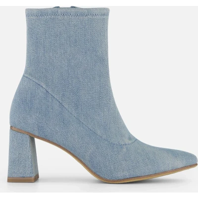 Afbeelding van Tamaris Korte laarzen, Dames, Maat: 41, Denim Textiel