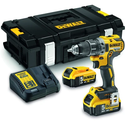 Image de DEWALT DCD791P2 QW Perceuse visseuse sans fil 18V XR Brushless en TSTAK (2x batterie 5.0Ah + chargeur)