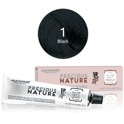 Afbeelding van Alfaparf Precious Nature Ammonia Free Permanent Hair Color 1 60 ml