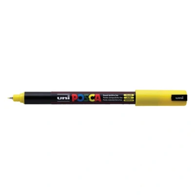 Image de Uni Ball Posca Marqueur Pointe ogive Ultra fine Jaune (Lot de 12)