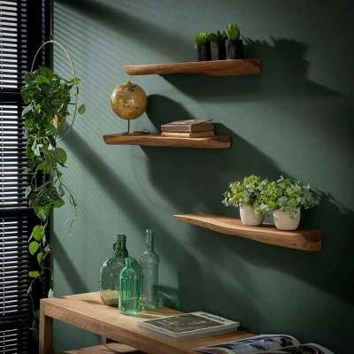 Afbeelding van Woody wandplank set van drie