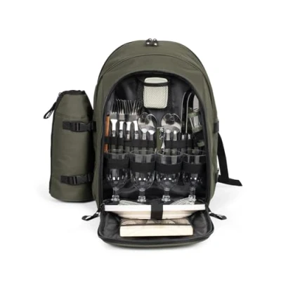 Image de Livoo Sac à Dos Pique Nique 4 Personnes SE970C 11L, 600D, 30 Accessoires