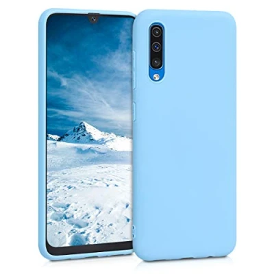 Afbeelding van kwmobile telefoonhoesje geschikt voor Samsung Galaxy A50 Hoesje smartphone Back cover in duifblauw
