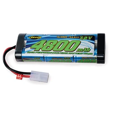 Afbeelding van Carson 500608228 7,2 V/4800 mAh NiMH Race Battery TAM oplaadbaar, met Tamiya stekker, accu voor RC auto, reservebatterij op afstand bestuurd voertuig, hoge kwaliteit, modelbouw