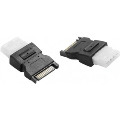 Image de Adaptateur moulé Molex FEMELLE SATA MALE Transfome un connecteur d&#039;alimentation en