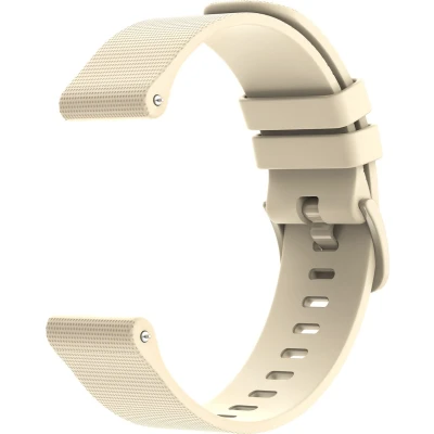 Afbeelding van imoshion Siliconen sportbandje met gesp Universeel 22 mm aansluiting Beige
