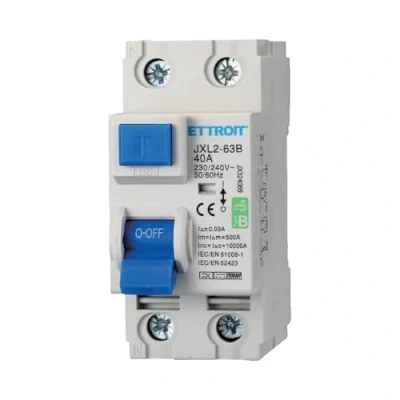 Afbeelding van A2ZWORLD Differentiaalschakelaar type B 30mA, RCCB klasse 30mA 2P 40A, 1P+N 2 polig 10kA 230V, neemt DIN stangmodules in beslag
