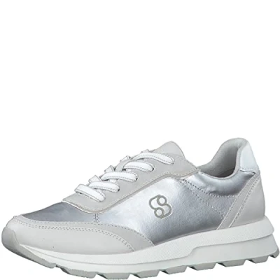 Afbeelding van s.Oliver Sneakers laag, Dames, Maat: 37, Silver comb Imitatieleer/ textiel