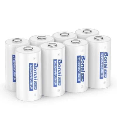 Afbeelding van BONAI 8 stuks CR123A 3V lithiumbatterijen