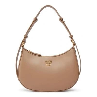 Afbeelding van Pinko HALF MOON MINI Handtas, Dames, Maat: One Size, Biscotto zenzero/antique gold