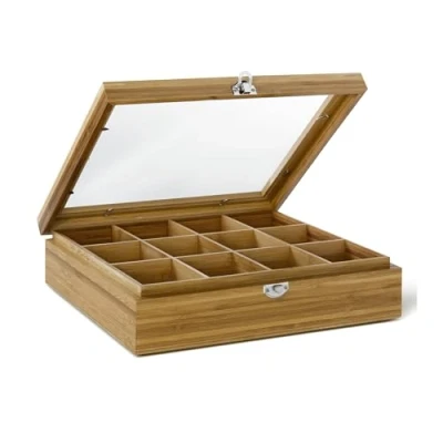 Image de Boîte à  thé avec fenêtre Bredemeijer 12 compartiments