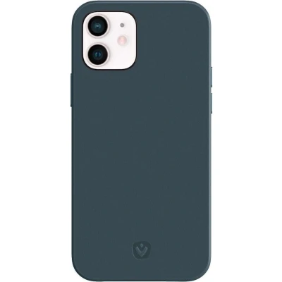 Afbeelding van Valenta Leather Back Cover Snap Luxe Apple iPhone 12 Mini Blue