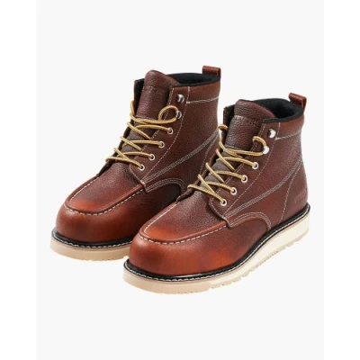Image de VEVOR Bottes de travail à embout en acier bout mocassin pour hommes taille US 9