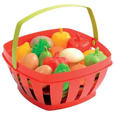 Afbeelding van Jouets Ecoiffier 966, mand gevuld met groenten en fruit, imitatiespel, vanaf 18 maanden, gemaakt in Frankrijk