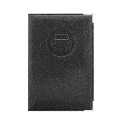 Afbeelding van Color Pop® Papierhouder voor de auto, gemaakt in Frankrijk, pvc, disco, Franse papieren, etui kentekenbewijs en rijbewijs, Donkergrijze klassiek