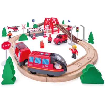 Afbeelding van Woody Treinset thema brandweer 92110