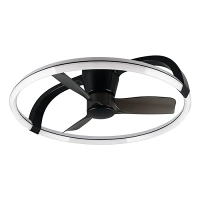 Afbeelding van REALITY STOCKHOLM Plafondventilator Zwart mat incl. 1x SMD 37 W Licht apart schakelbaar Afstandsbediening Dimbaar Traploos instelbare lichtkleur Niet externe dimmerbaar Timer Zomer en wintermodus 6 snelheidsniveaus