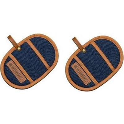 Afbeelding van Le Creuset Set Van 2 Pannenlappen Textiel In Denim