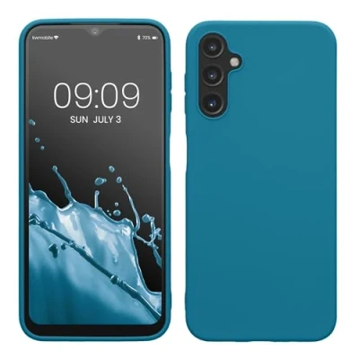 Afbeelding van kwmobile telefoonhoesje geschikt voor Samsung Galaxy A14 5G Hoesje smartphone Back cover in Caribisch blauw