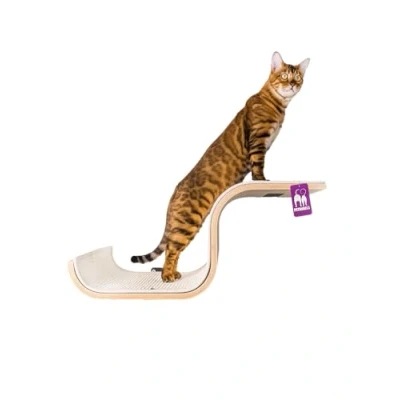Afbeelding van Petrebels Wandmeubel wandmontage Klimmuur Kat Kattenmuur Scratch 70 Rusty Oak x 30 35 cm