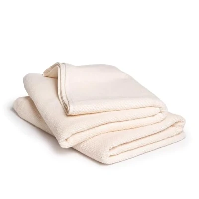 Afbeelding van herzbach home Spa Collection douchehanddoekenset 70 x 140 cm, 100% katoen (crème)