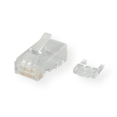 Afbeelding van ROLINE 21.17.3062 Modular Plug niet afgeschermd, cat. 6 (Class E), voor massieve draad, 10 stuks Stekker, recht Transparant stuk(s)