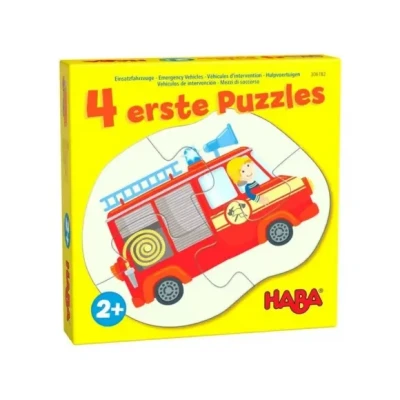 Afbeelding van Haba Legpuzzel 4 Eerste Puzzels Hulpvoertuigen Junior Karton