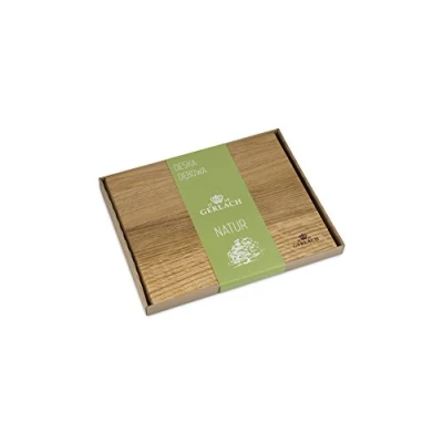 Image de Gerlier planche à découper chêne naturel bois noir 30 x 24 x 25 cm