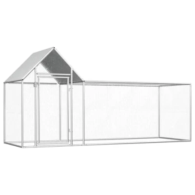 Afbeelding van vidaXL Kippenren 3x1x1,5 m gegalvaniseerd staal
