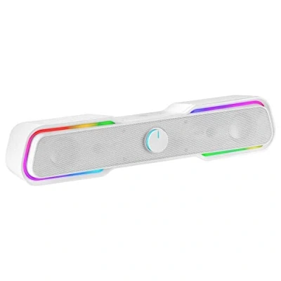 Afbeelding van MARSGAMING MSBX Wit, RGB Soundbar, Bluethooth 5.0 + Jack 3.5, 10W DSP geluid