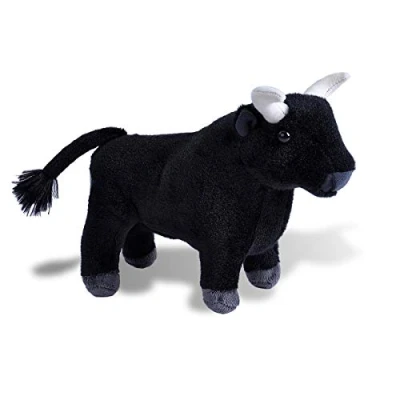 Afbeelding van Wild Republic, Zacht, Cuddly Toy, 20 cm Spaanse Bull, Stier, Pluche Dier, Cuddlekins Mini, cm, 20409, Zwart
