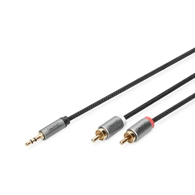 Afbeelding van Digitus DB 510330 018 S audio kabel 1,8 meter 2 x RCA Zwart