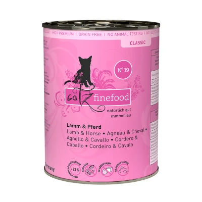 Afbeelding van catz finefood Blik 6 x 400 g Kattenvoer Lam &amp; Paard