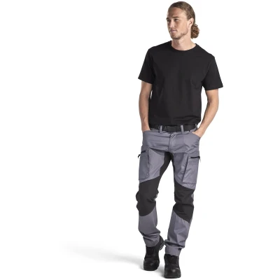 Afbeelding van Blaklader Service werkbroek met stretch 1459 1845 Grijs/Zwart D108
