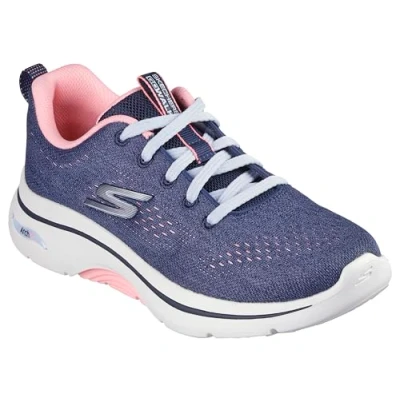 Afbeelding van Skechers Go Walk Arch Fit 2.0 Vivid Sunset damessneakers, Navy Blauw