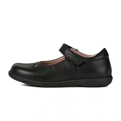 Afbeelding van Geox J Naimara Ballerina&#039;s met enkelbandjes voor kinderen, Maat: 34, Black Leer
