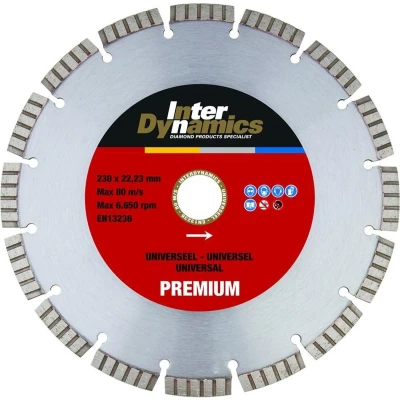 Afbeelding van Interdynamics premium diamantdoorslijpschijf 230x22,23x2,6mm beton