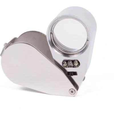 Afbeelding van Benson Vergrootglas Loupe Juweliers Loep met Wit en Blauwe LED Verlichting
