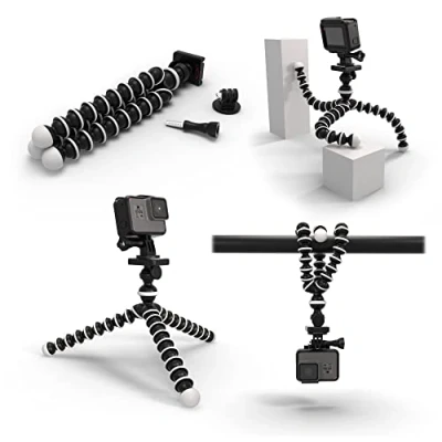 Afbeelding van Digicharge Octopus 10 inch statief voor GoPro Hero12 Hero11 Hero Max/DJI Osmo Action 3/Insta360 One/Akaso Apexcam Gookam Fitfort Garmin VIRB Apeman Camkong actiecamera sportcamcorder