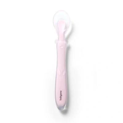 Afbeelding van Babyono Lepel Siliconen Flexibel Roze