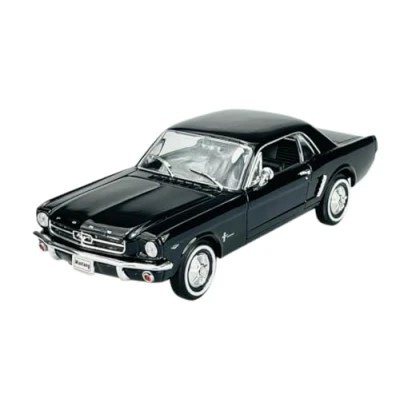 Afbeelding van Welly Ford Mustang Coupe 1/2 Zwart 1964 1/24 Metalen Auto Model Die Gegoten Nieuw in Doos