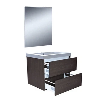 Afbeelding van Wiesbaden Vision meubelset (incl. spiegel) 60 cm houtnerf grijs