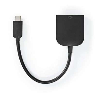 Afbeelding van USB C naar VGA adapter Nedis 0.2 meter (1920x1200@60Hz, Verguld, Zwart)