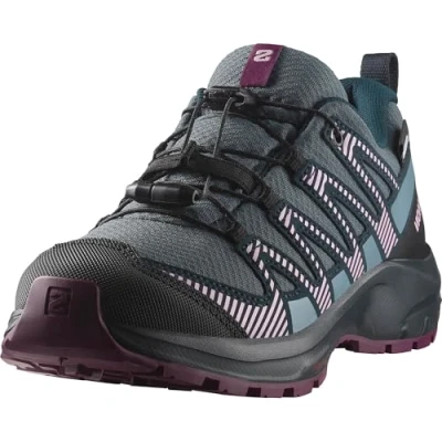 Afbeelding van Salomon XA PRO V8 WP Unisex Outdoorschoenen voor kinderen, Maat: 32, Neptune/carbon/plum caspia Textiel/ synthetisch