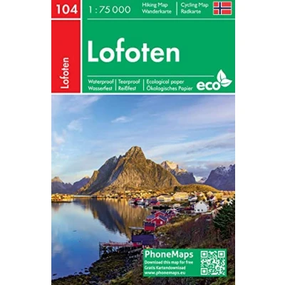 Afbeelding van F&amp;B 104 Lofoten Phonemap Wandelkaart
