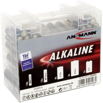 Afbeelding van Ansmann Alkalinebatterij set met doos 35 delig zwart 1520 0004