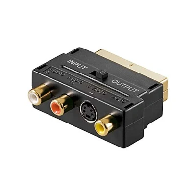 Afbeelding van Scart adapter naar composiet kabel S video omvormer Goobay