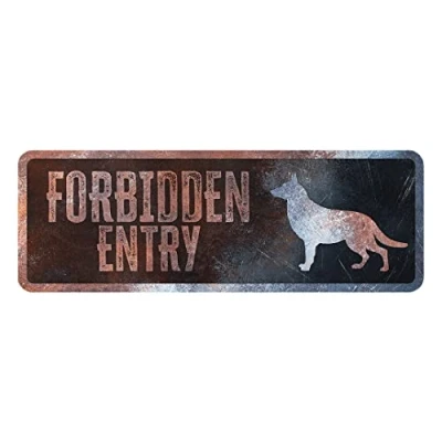 Afbeelding van D&amp;d Home Waakbord Hond Waarschuwingsbord German Shepherd Engels 40x13x0,3cm Meerkleurig 1st
